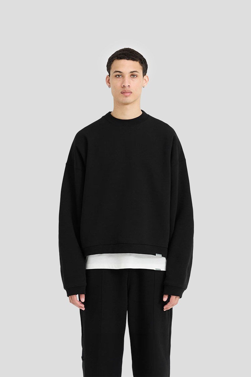 Ανδρικό Μαύρο Initial Boxy Sweater REPRESENT