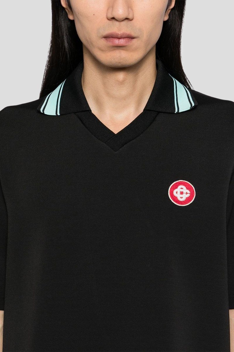 Ανδρικό Μαύρο Interlock Short Sleeves CASABLANCA