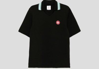 Ανδρικό-Μαύρο-Interlock-Short-Sleeves-Polo-T-Shirt-CASABLANCA