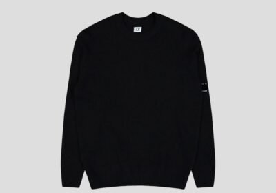 Ανδρικό-Μαύρο-Knitted-Crewneck-Sweater-C.P.-COMPANY