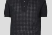 Ανδρικό Μαύρο Knitted Polo Shirt LARDINI