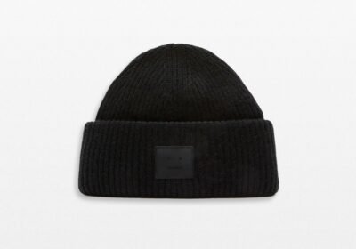 Ανδρικό-Μαύρο-Large-Face-Logo-Beanie-ACNE-STUDIOS