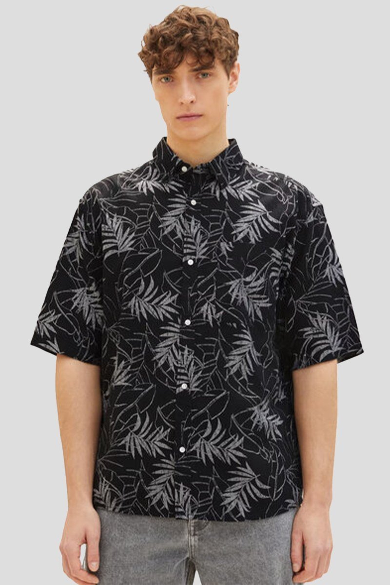 Ανδρικό Μαύρο Leaf Shirt SELECTED SELECTED HOMME