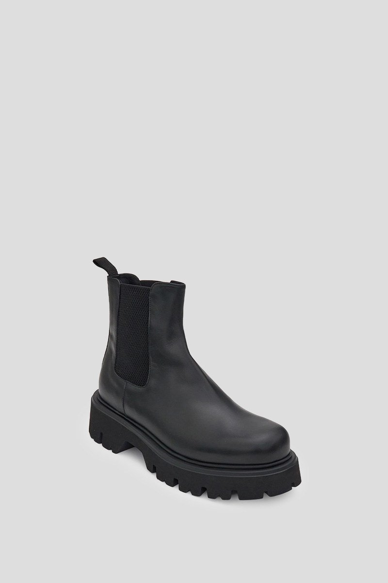 Ανδρικό Μαύρο Leather Black Chelsea PHILIPPE LANG