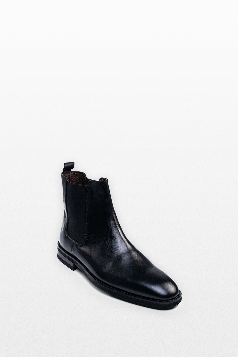 Ανδρικό Μαύρο Leather Chelsea Boots PHILIPPE LANG