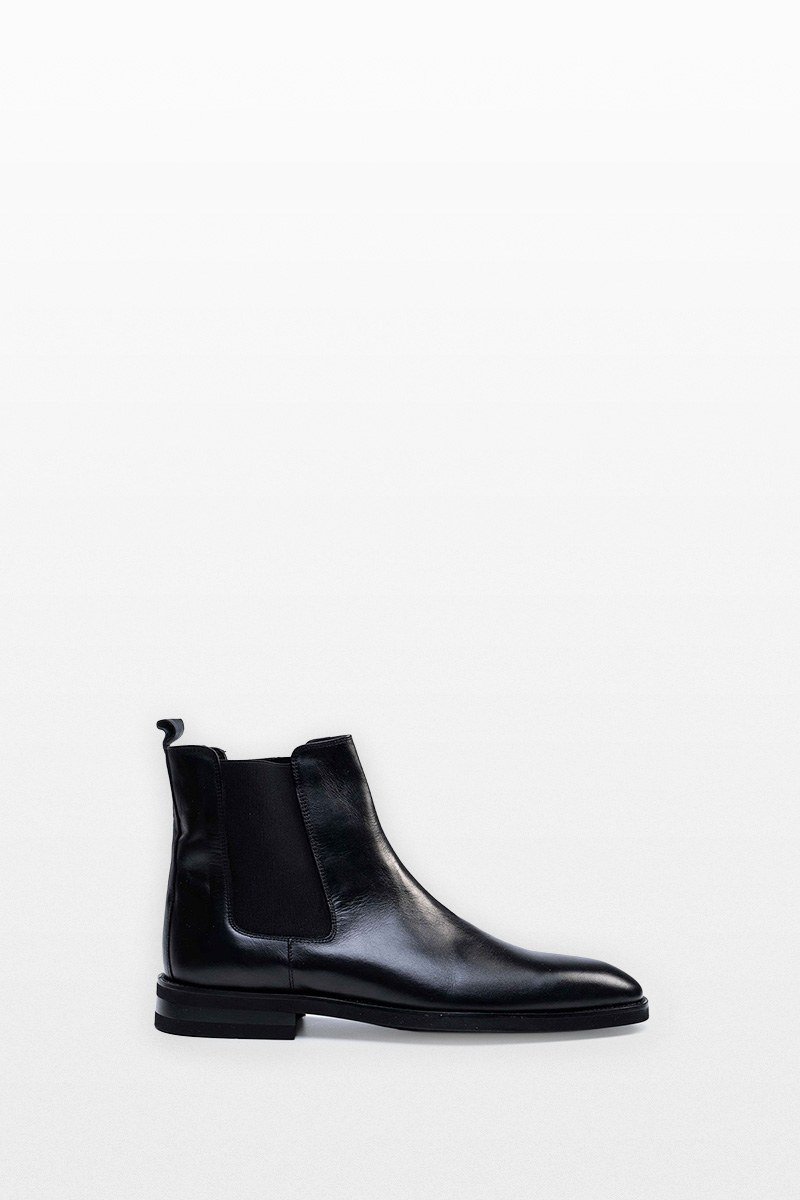 Ανδρικό-Μαύρο-Leather-Chelsea-Boots-PHILIPPE-LANG