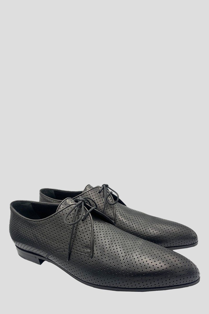 Ανδρικό Μαύρο Leather Derby Shoes SAINT LAURENT