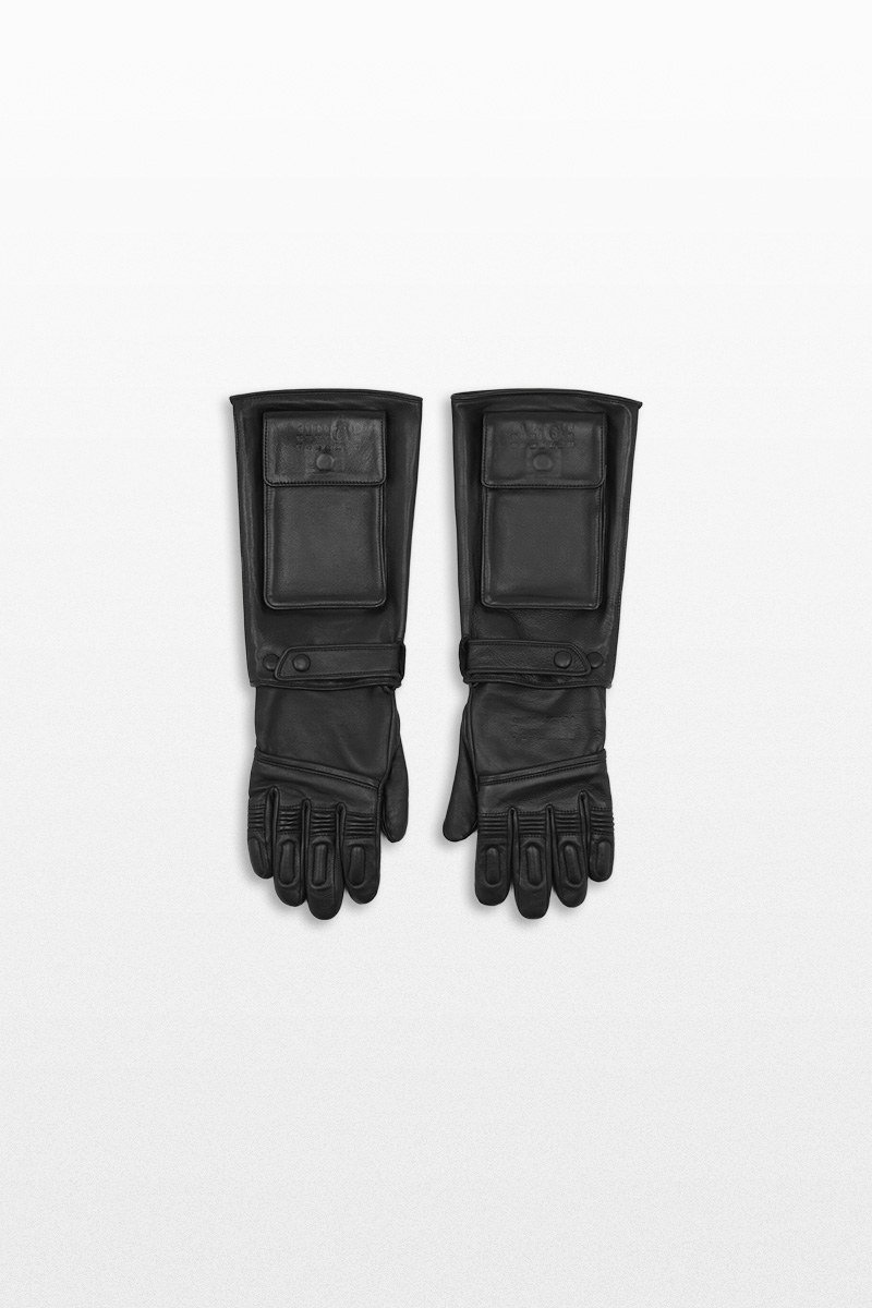 Ανδρικό-Μαύρο-Leather-Gloves-MM6-MAISON-MARGIELA