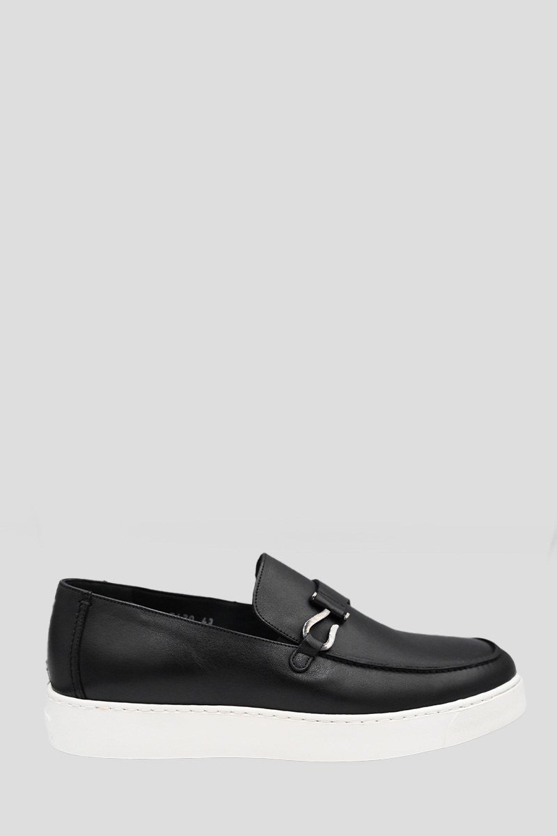 Ανδρικό Μαύρο Leather Loafers In PHILIPPE LANG