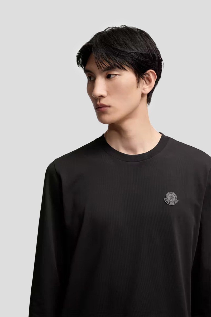 Ανδρικό Μαύρο Leather Logo Long MONCLER