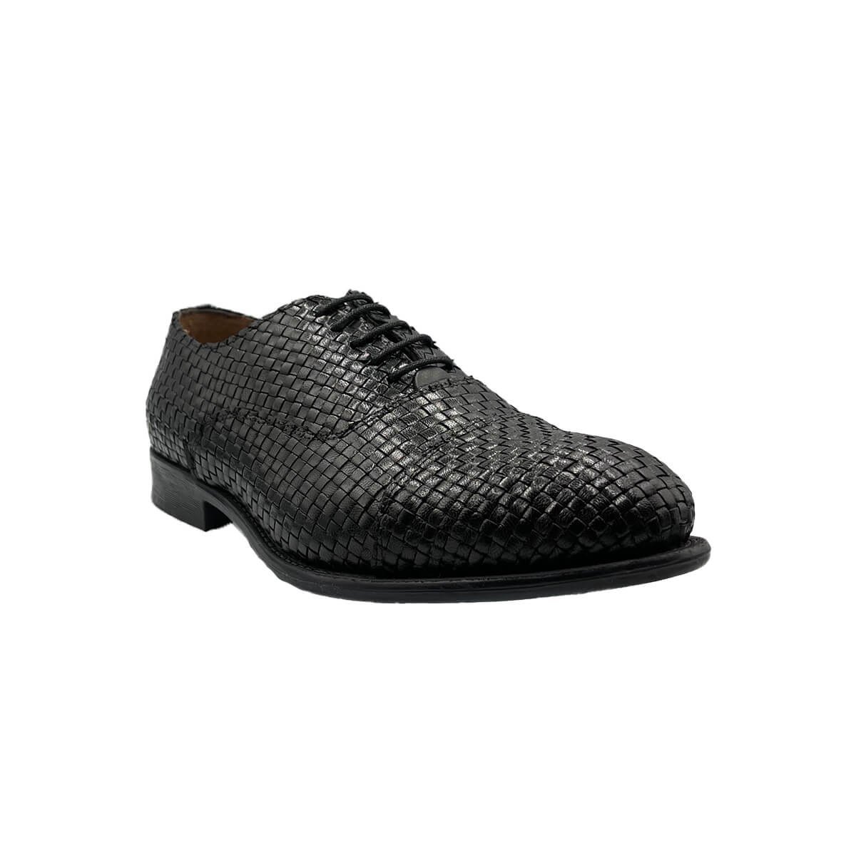 Ανδρικό Μαύρο Leather Oxford Shoes PHILIPPE LANG