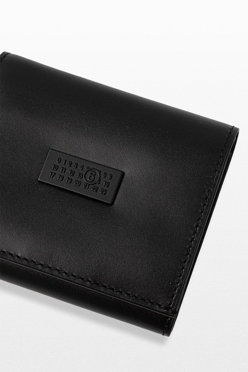 Ανδρικό Μαύρο Leather Wallet MM6 MM6 MAISON MARGIELA