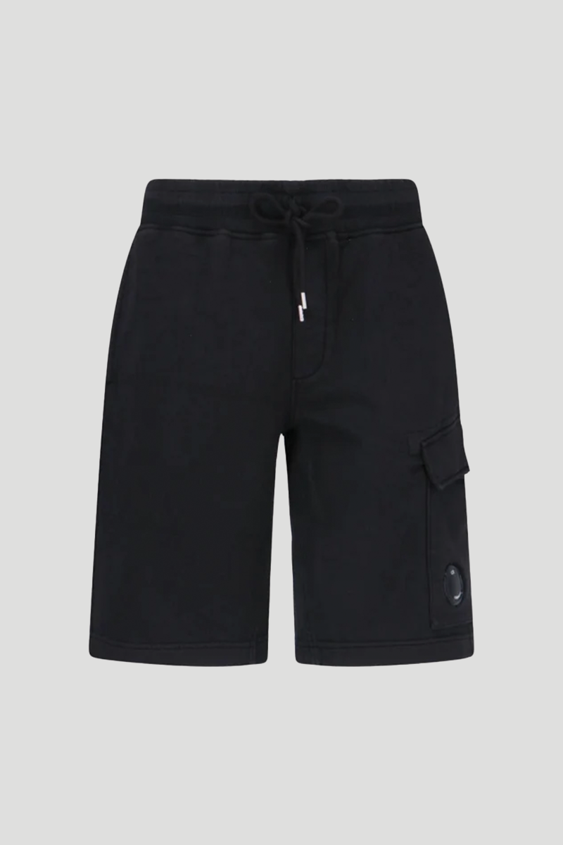 Ανδρικό-Μαύρο-Lens-Wappen-Cotton-Bermuda-Shorts-C.P.-COMPANY