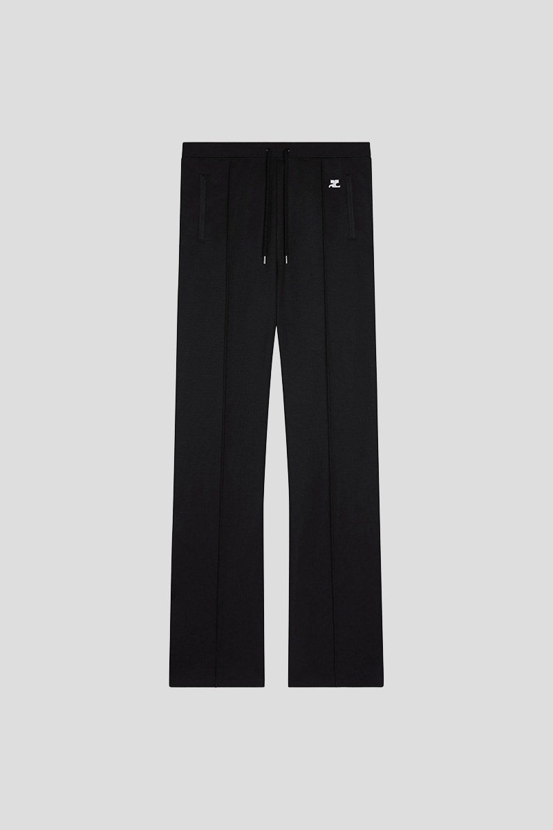 Ανδρικό-Μαύρο-Logo-Embroidered-Drawstring-Pants-COURREGES