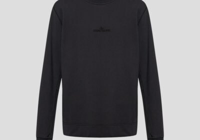 Ανδρικό-Μαύρο-Logo-Embroidered-Sweatshirt-STONE-ISLAND