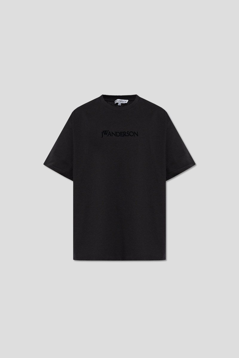 Ανδρικό-Μαύρο-Logo-Embroidery-T-Shirt-JWANDERSON