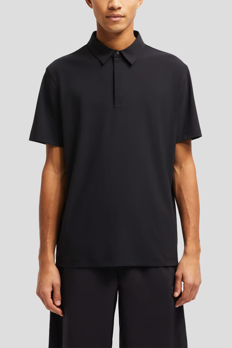 Ανδρικό Μαύρο Logo Patch Polo MONCLER