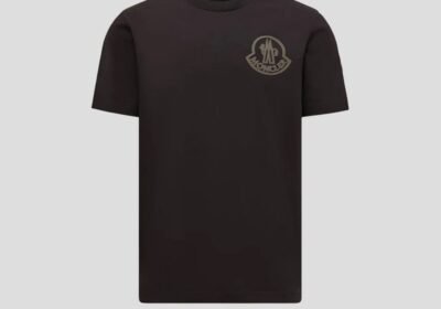 Ανδρικό-Μαύρο-Logo-Patch-T-Shirt-MONCLER