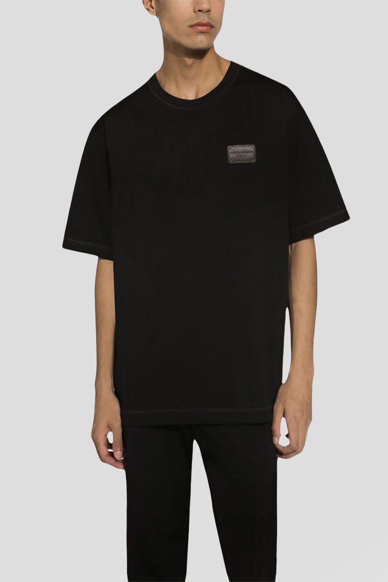 Ανδρικό Μαύρο Logo T Shirt DOLCE&GABBANA