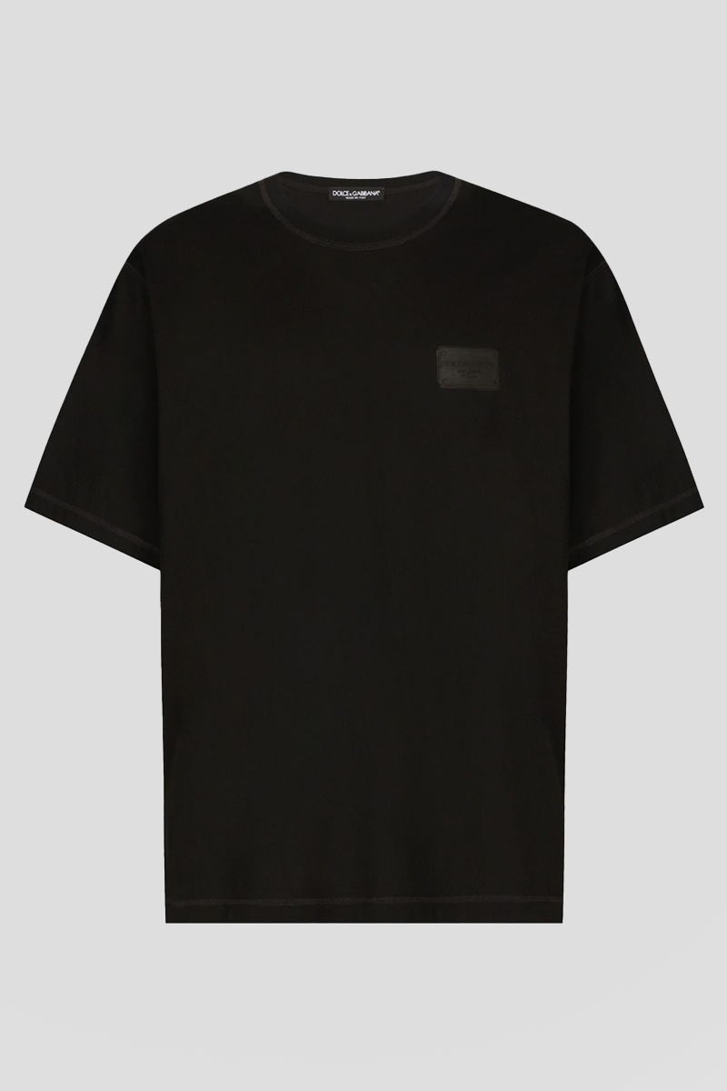 Ανδρικό-Μαύρο-Logo-T-Shirt-In-Black-DOLCEGABBANA