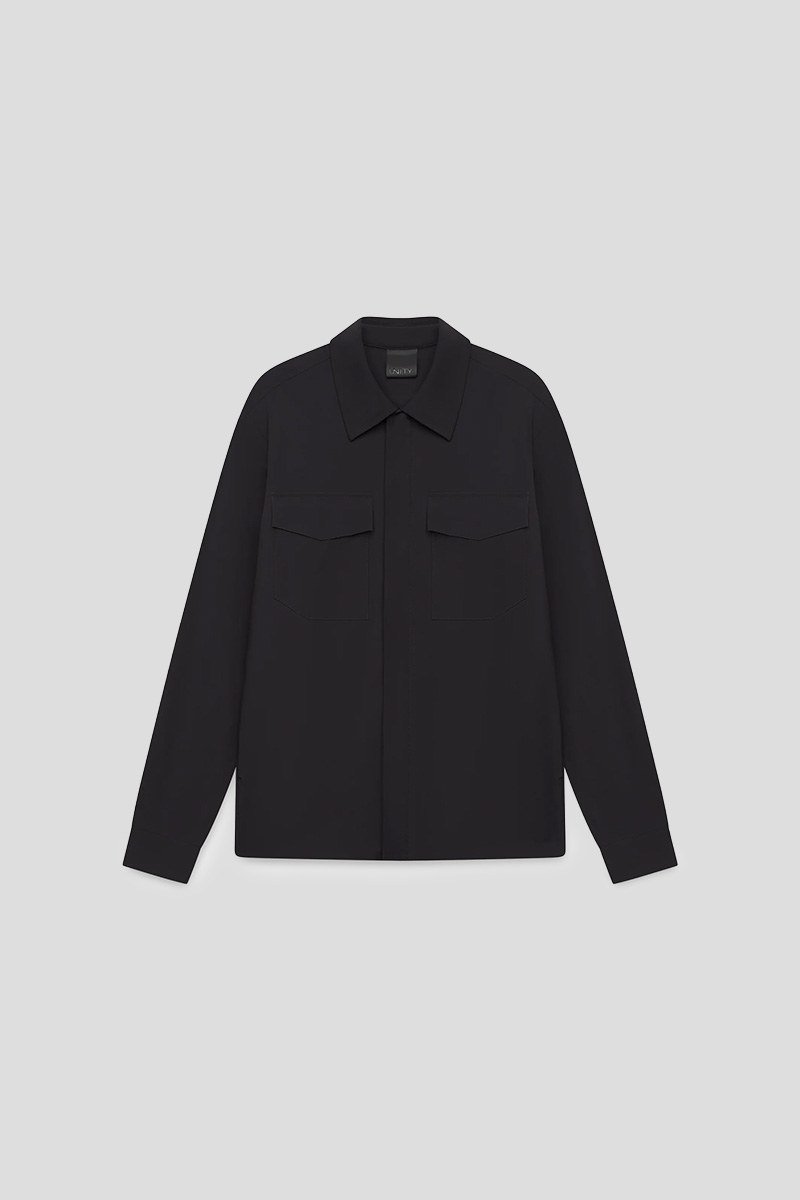 Ανδρικό-Μαύρο-Long-Sleeved-Polo-Shirt-UNITY