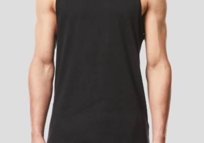 Ανδρικό-Μαύρο-Long-Tank-Top-THOM-KROM