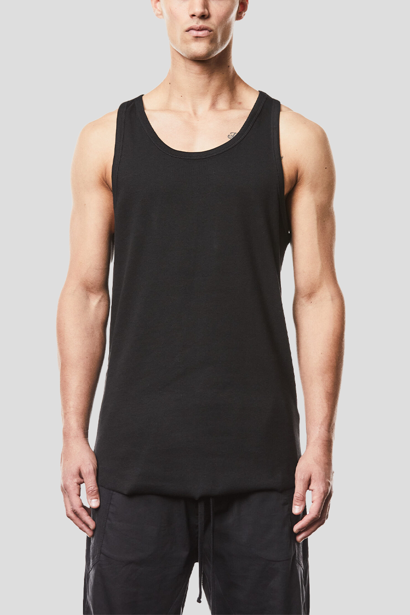 Ανδρικό-Μαύρο-Long-Tank-Top-THOM-KROM