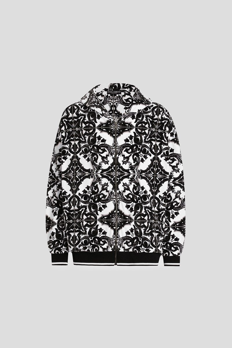 Ανδρικό Μαύρο Majolica Print Jacquard DOLCE&GABBANA