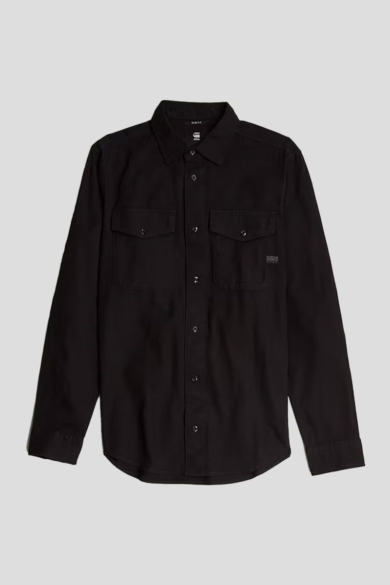 Ανδρικό-Μαύρο-Marine-Slim-Shirt-In-Black-G-STAR