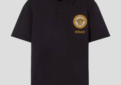 Ανδρικό-Μαύρο-Medusa-Embroidered-Polo-Black-VERSACE