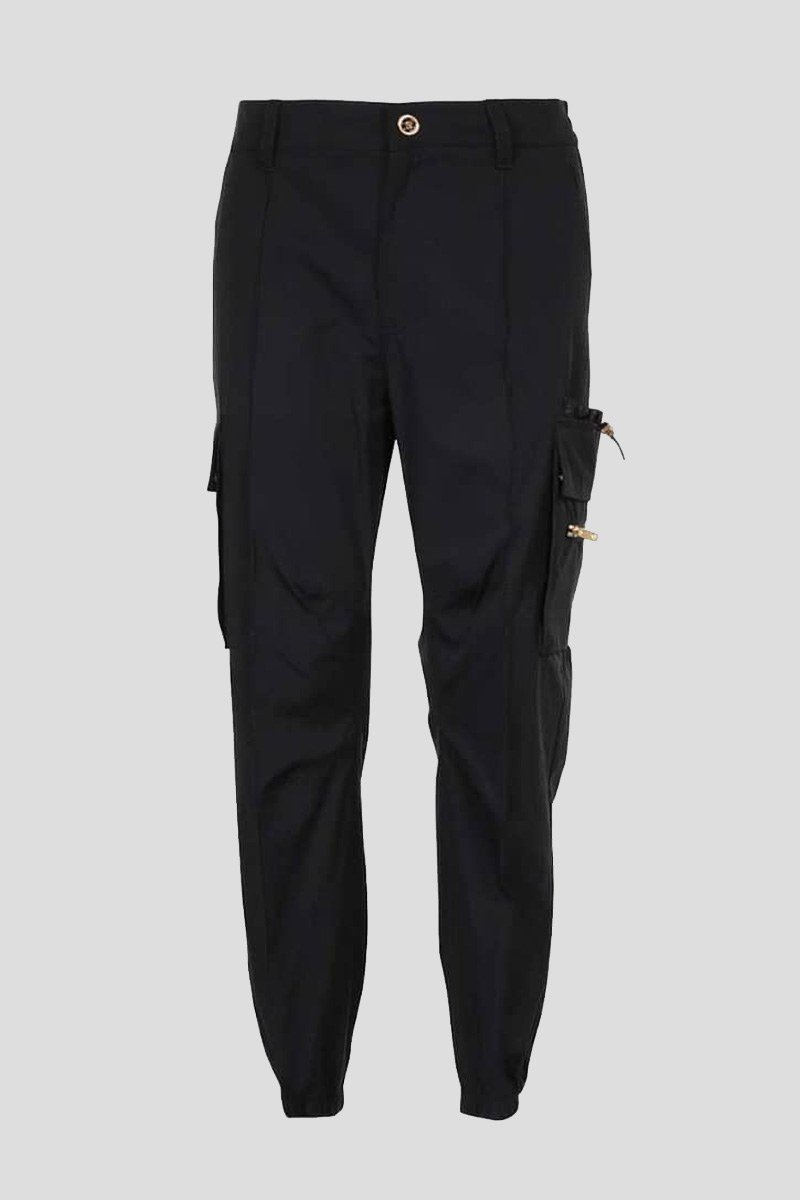 Ανδρικό-Μαύρο-Medusa-La-Greca-Cargo-Trousers-VERSACE