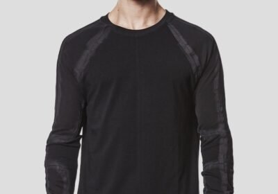 Ανδρικό-Μαύρο-Mens-Hand-Painted-Longsleeve-Blouse-THOM-KROM