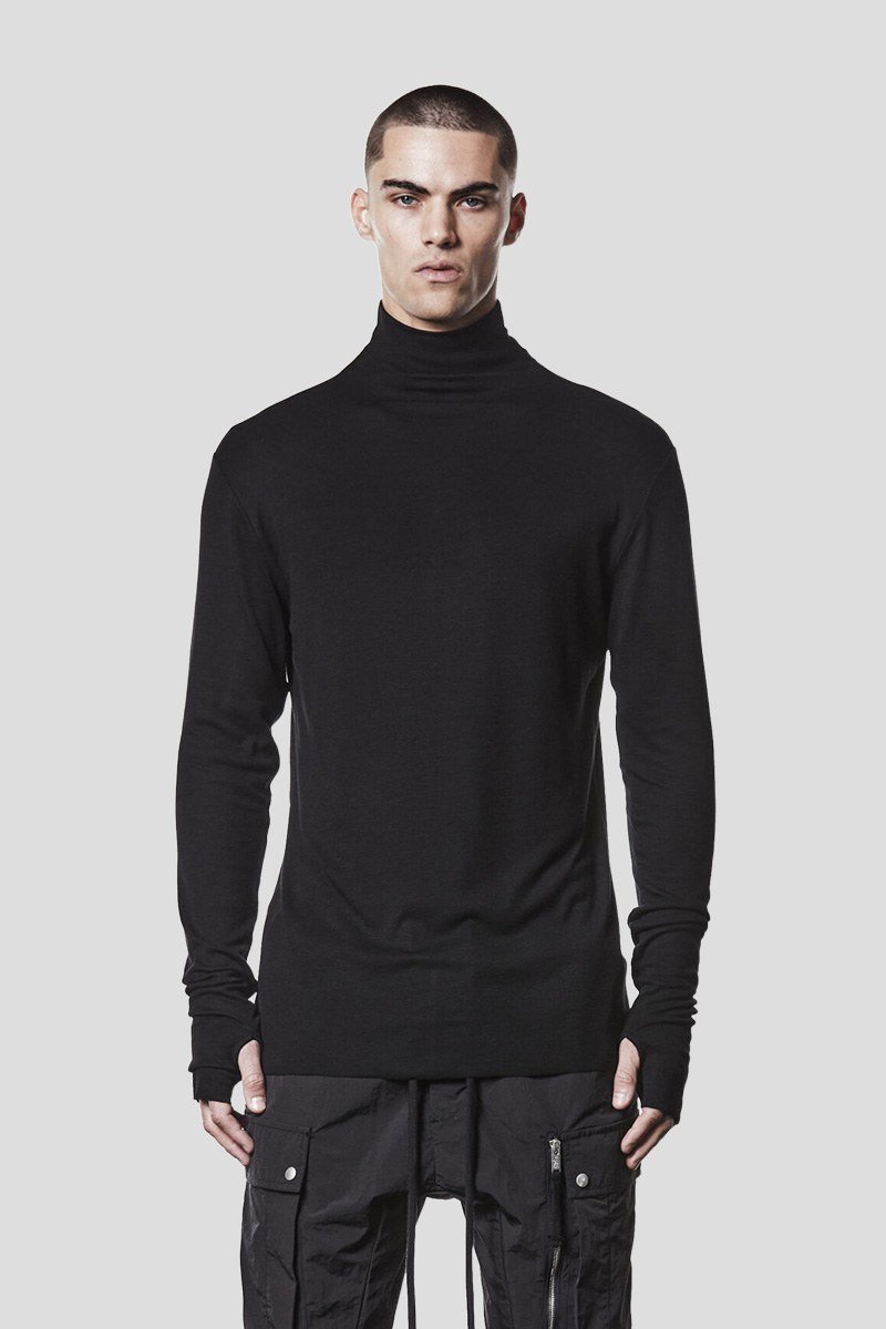 Ανδρικό-Μαύρο-Mens-Roll-Neck-Blouse-THOM-KROM