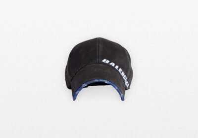 Ανδρικό-Μαύρο-Mens-Tilted-Typo-Cap-in-Black-BALENCIAGA