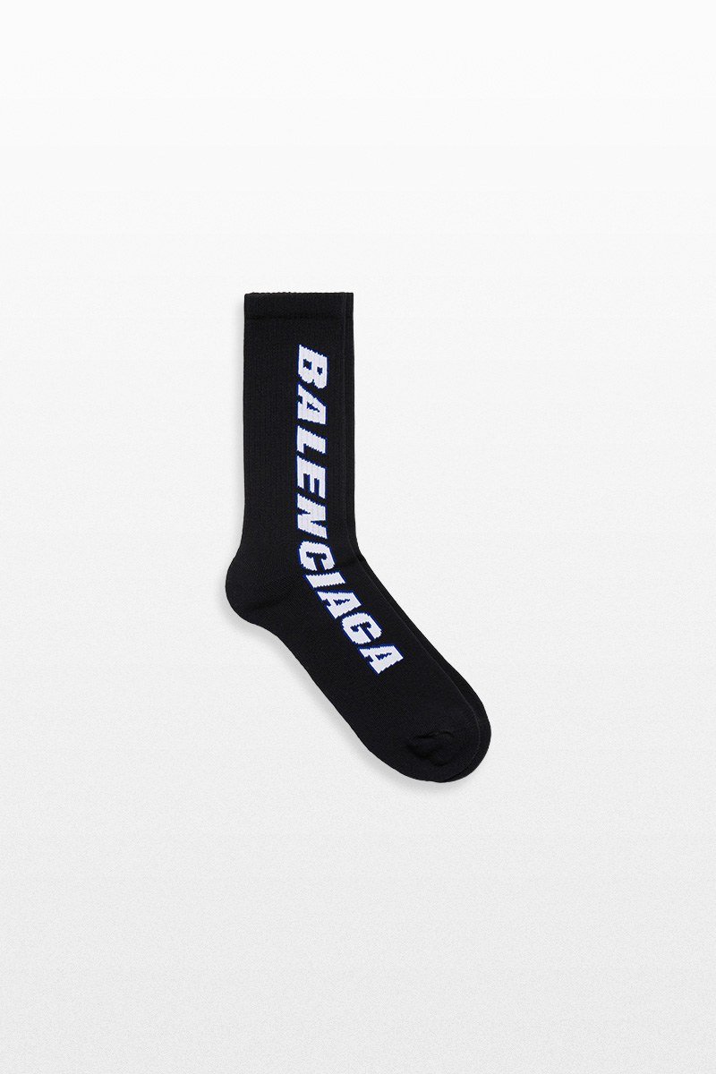 Ανδρικό-Μαύρο-Mens-Tilted-Typo-Socks-BALENCIAGA