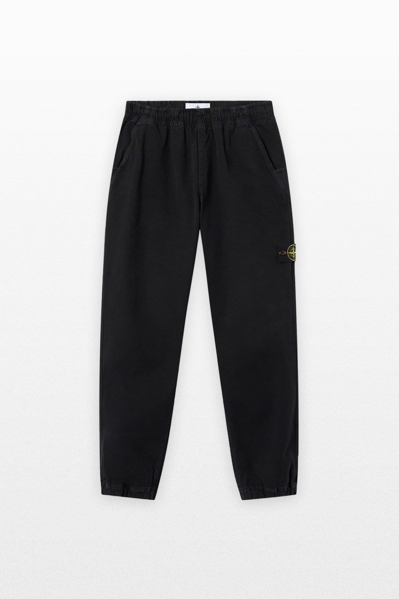 Ανδρικό-Μαύρο-Organic-Panama-Cotton-Old-Effect-Trousers-STONE-ISLAND