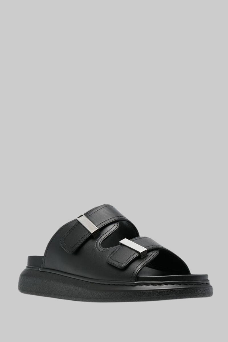 Ανδρικό Μαύρο Oversized Leather Sandals ALEXANDER MCQUEEN