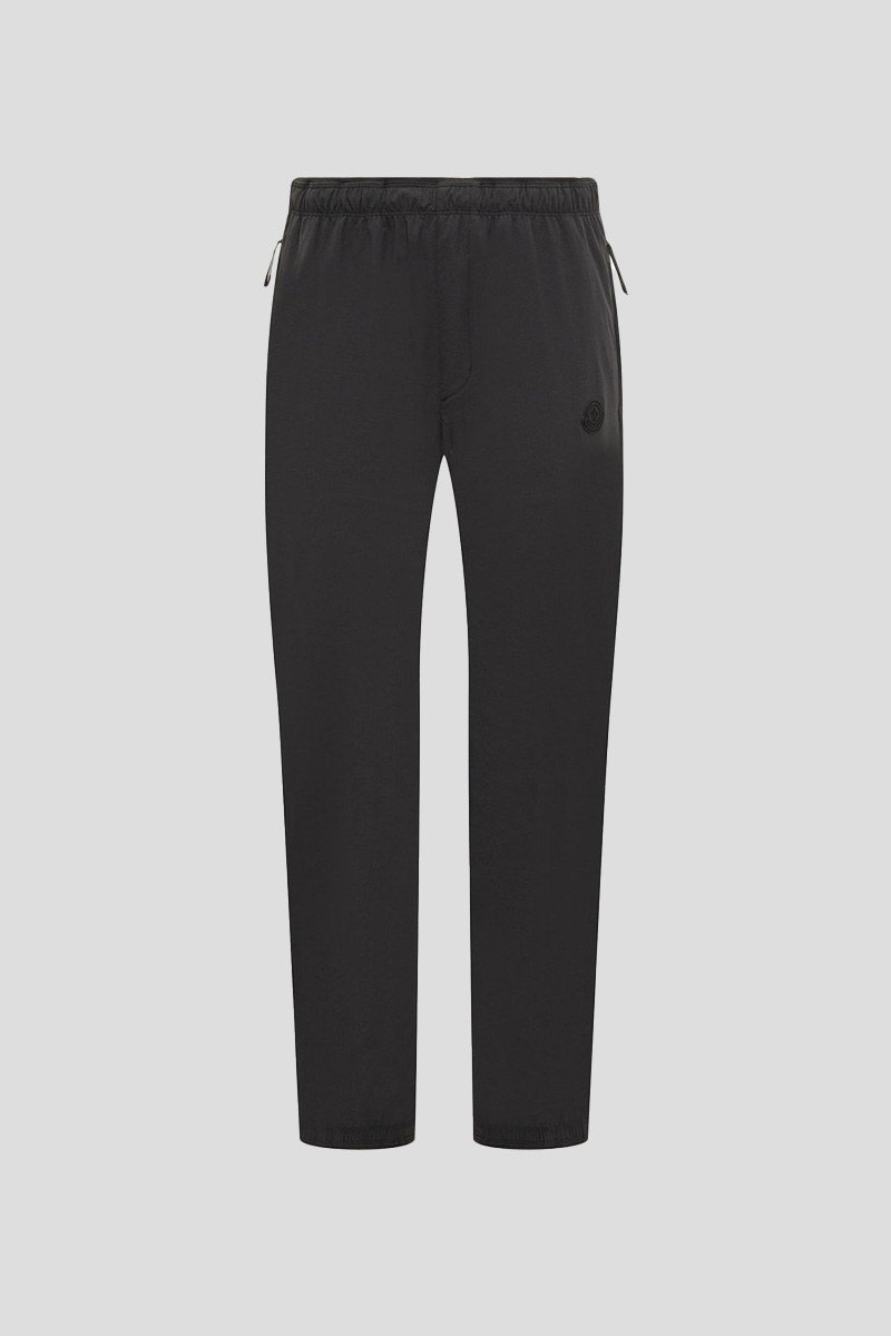 Ανδρικό-Μαύρο-Pantalone-Jogger-Con-Logo-In-Black-MONCLER