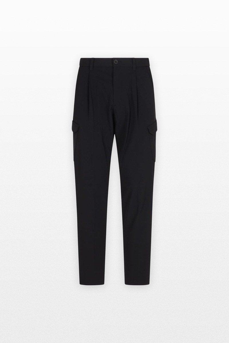 Ανδρικό-Μαύρο-Pants-with-Patch-Pockets-HERNO