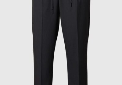 Ανδρικό-Μαύρο-Pleated-Trousers-In-Black-SELECTED-HOMME