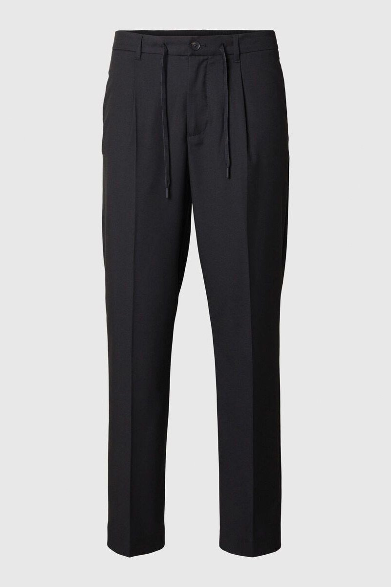Ανδρικό Μαύρο Pleated Trousers In SELECTED HOMME