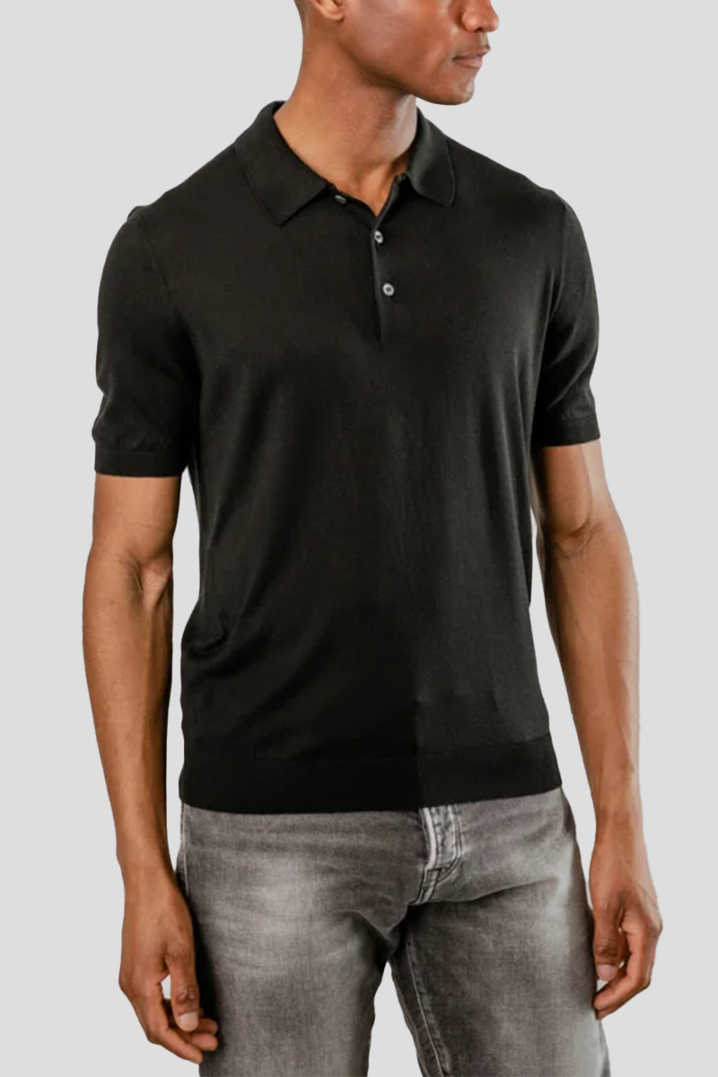 Ανδρικό-Μαύρο-Polo-T-shirt-GRAN-SASSO