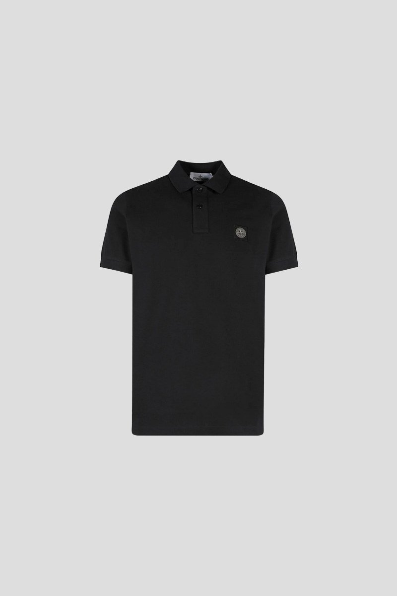 Ανδρικό-Μαύρο-Polo-T-shirt-STONE-ISLAND