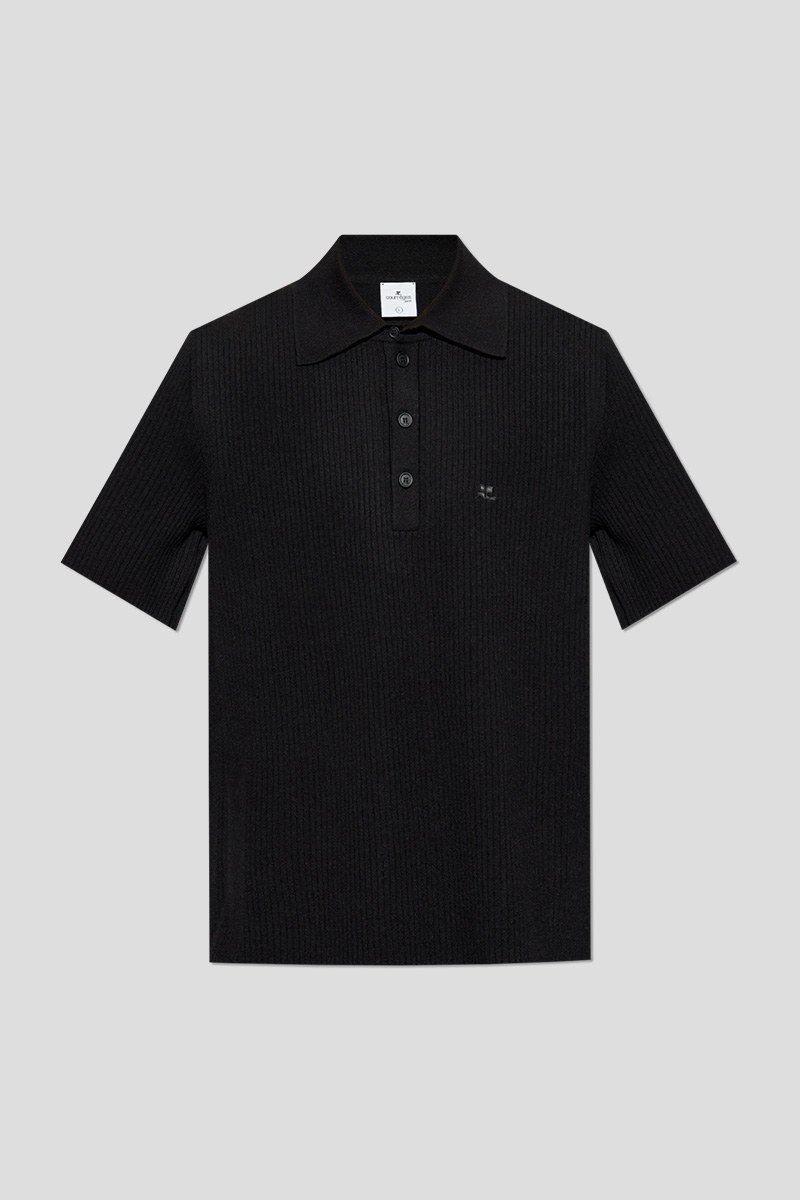 Ανδρικό-Μαύρο-Polo-With-Logo-COURREGES