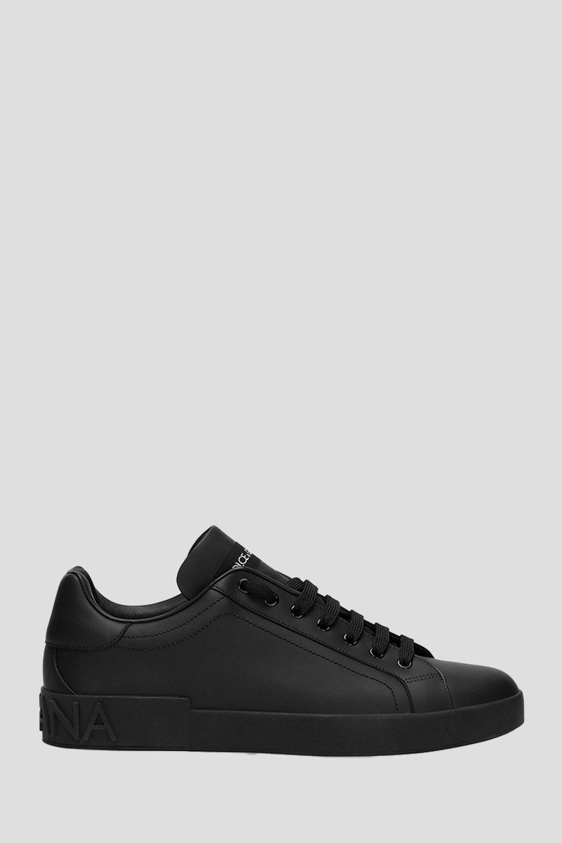 Ανδρικό-Μαύρο-Portofino-Sneakers-In-Black-DOLCEGABBANA