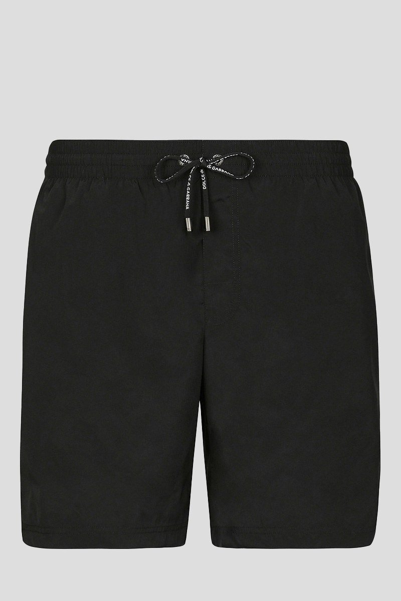 Ανδρικό Μαύρο Print Drawstring Swim DOLCE&GABBANA