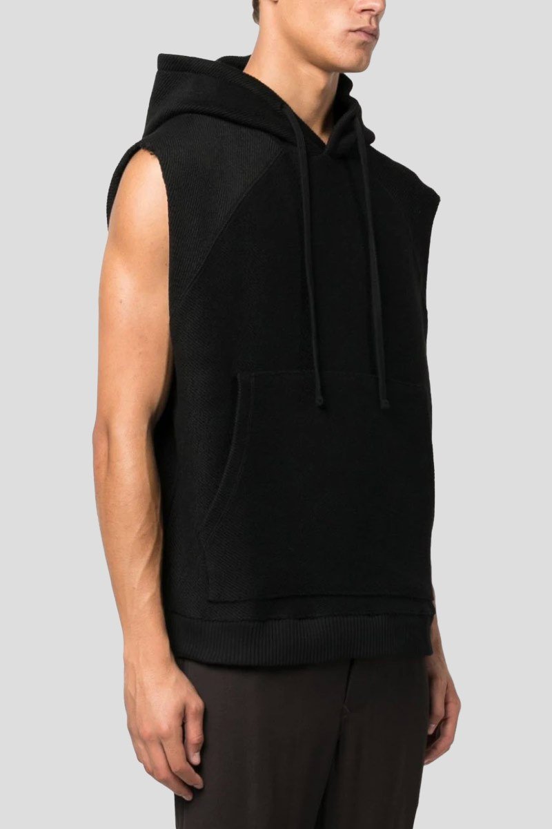 Ανδρικό Μαύρο Raw Cut Ribbed THOM KROM