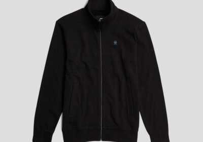 Ανδρικό-Μαύρο-Raw-Nifous-Zip-Thru-Sweatshirt-G-STAR