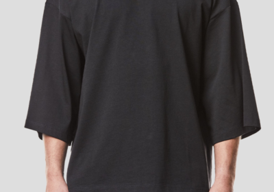 Ανδρικό-Μαύρο-Round-Neck-Shirt-THOM-KROM