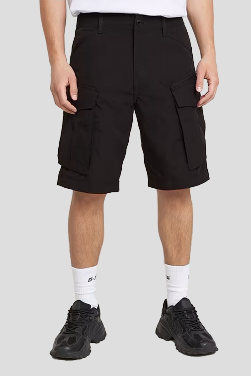 Ανδρικό-Μαύρο-Rovic-Zip-Relaxed-Shorts-G-STAR